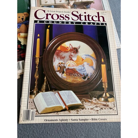 Vintage Cross Stitch & Country Crafts Magazine Lot (5 Issues) 80s & 90s - Picture 2 of 7